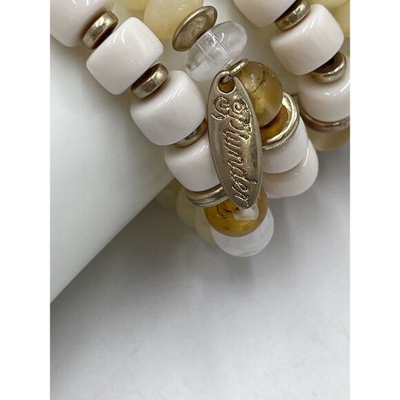 Plunder Design Kiss Me Set of Four‎ Retired peach, cream and gold beads Bracelet - Picture 3 of 8